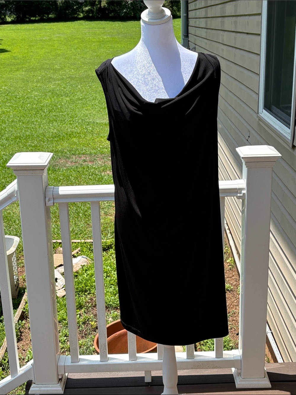 Perfect Draped Black Dress size 16